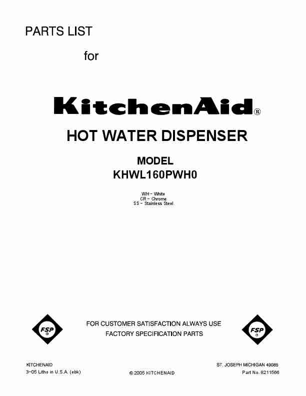 KitchenAid Water Dispenser KHWL160PWH0-page_pdf